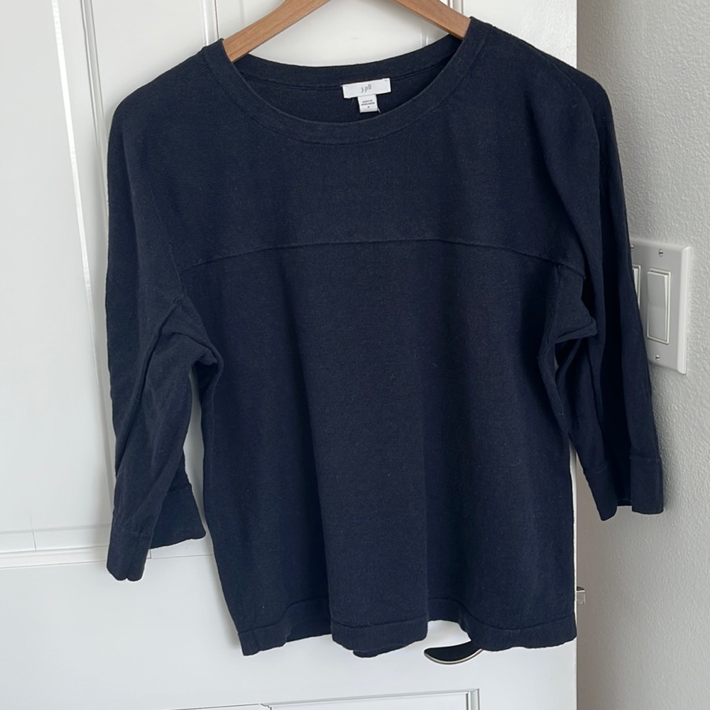 Navy sweater for summer.